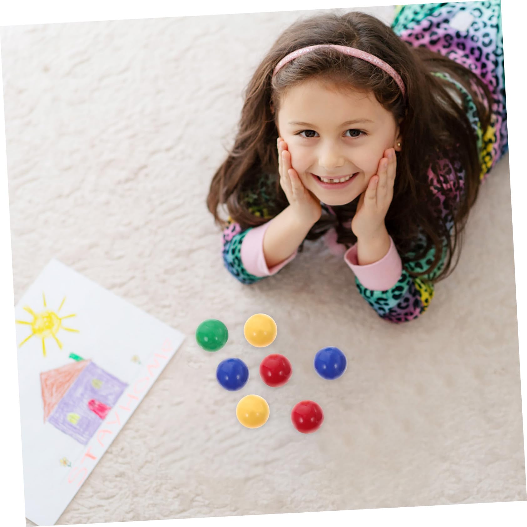 48 Piezas de Bolas de Canicas de Plástico Sólido para Niños, Juguetes Educativos 25mm de Diámetro Ideales para Premios de Carnaval y Juegos Infantiles