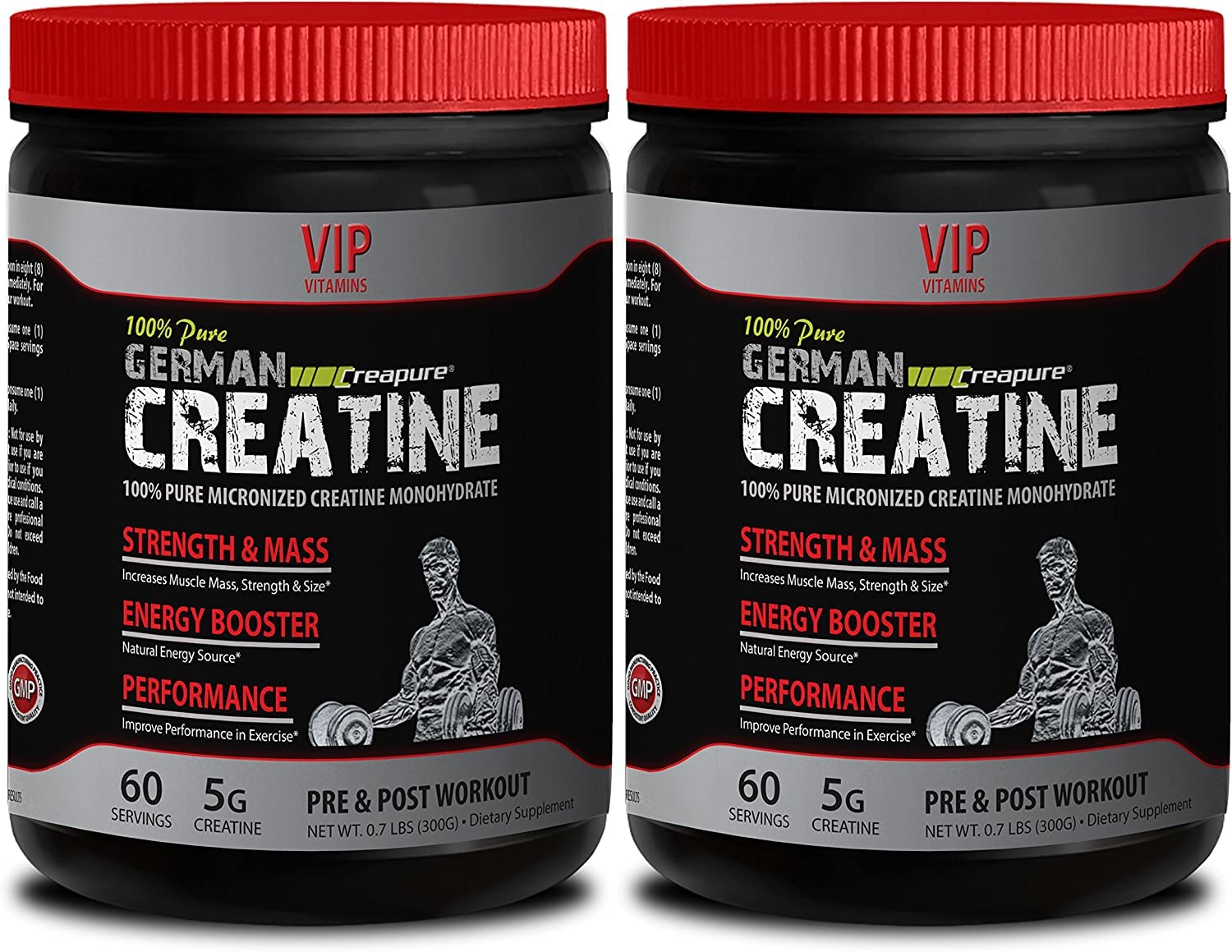 Natural Bodybuilding Supplements - German CREATINE Powder, PRE & Post Workout, 100% Pure - Creatine Supplement for Muscle ...