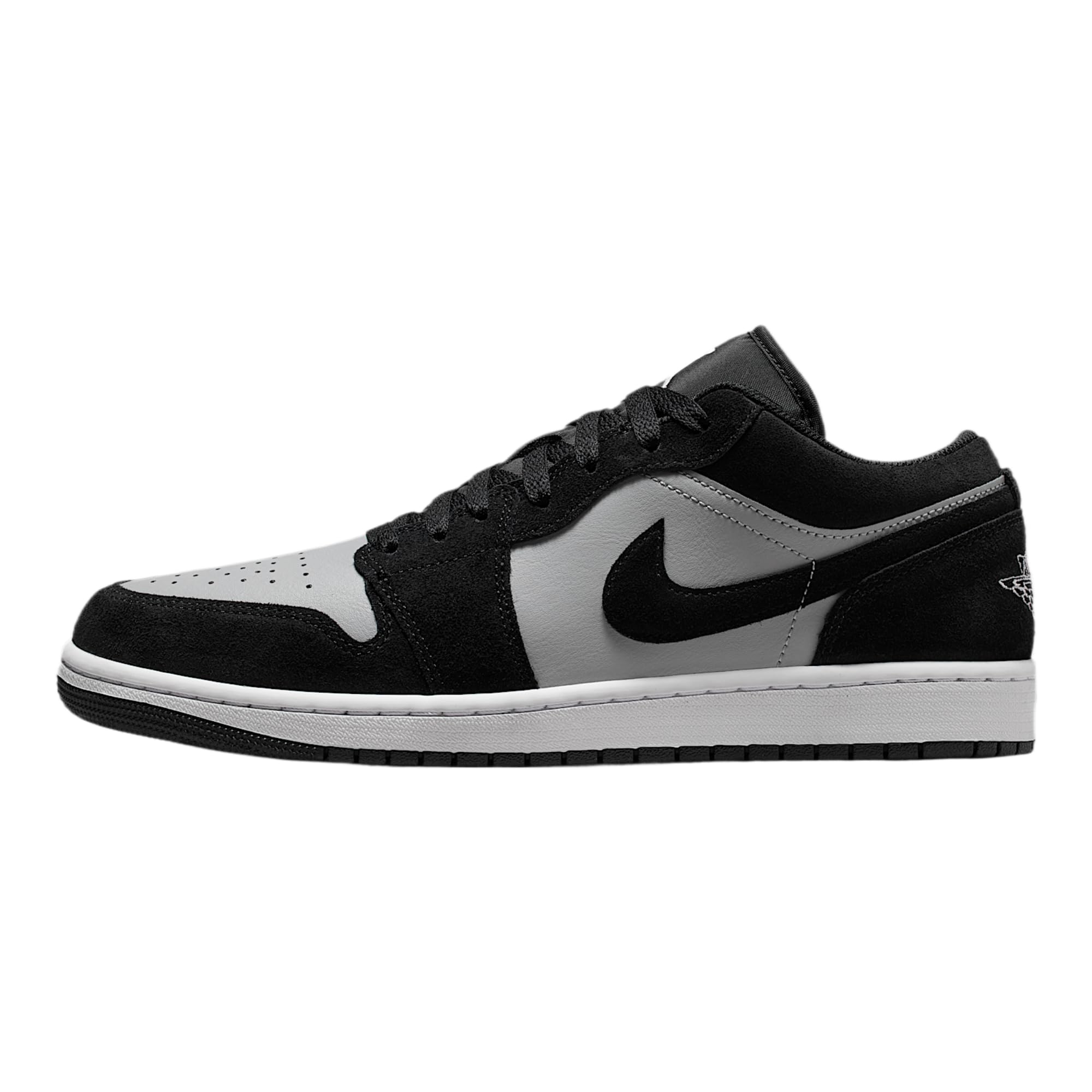 Air Jordan 1 Low Men's Shoes (Black/Light Smoke Gray/White) Size 11