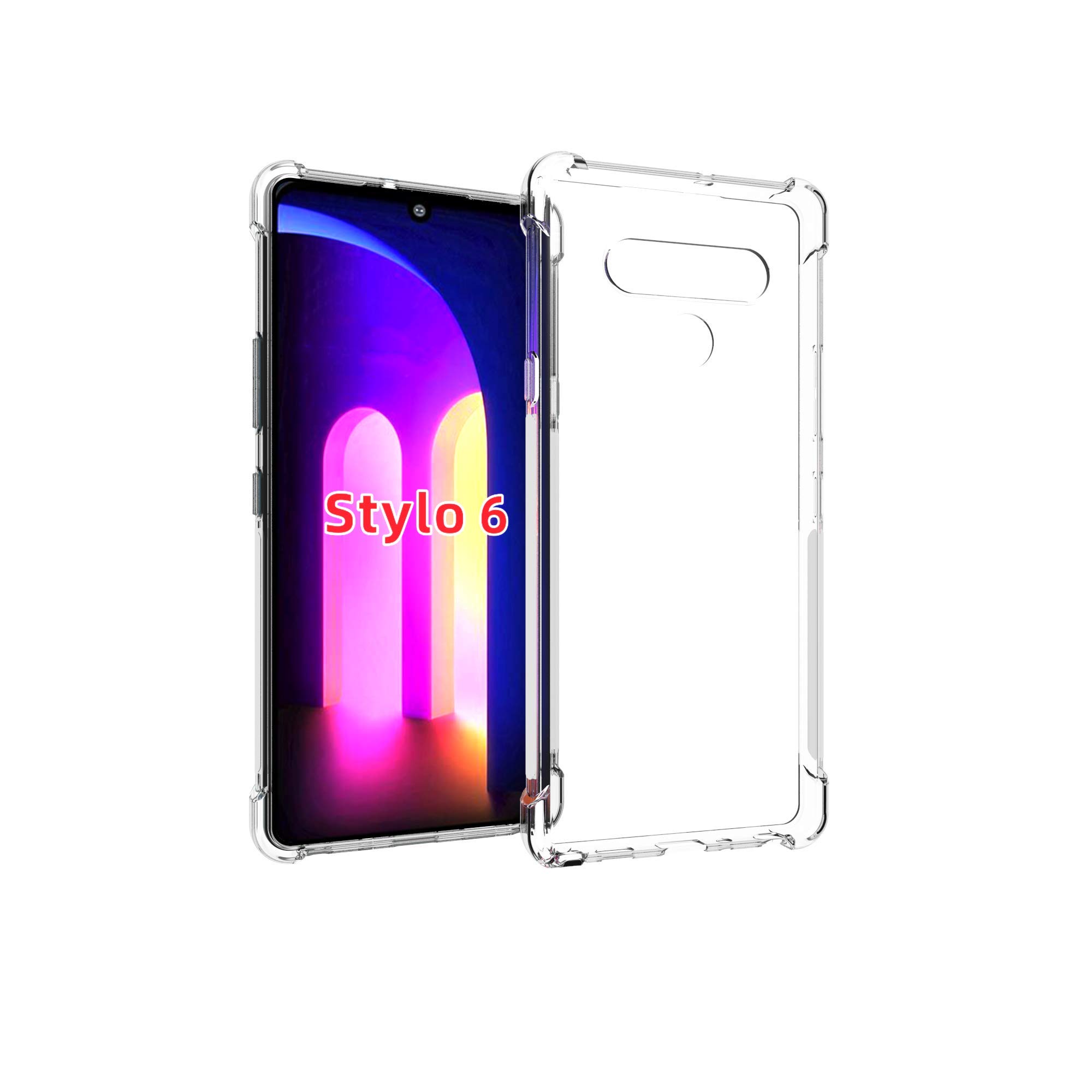 LG stylo 6 Anti Shock Clear Soft Gel TPU Back Cover for LG stylo 6