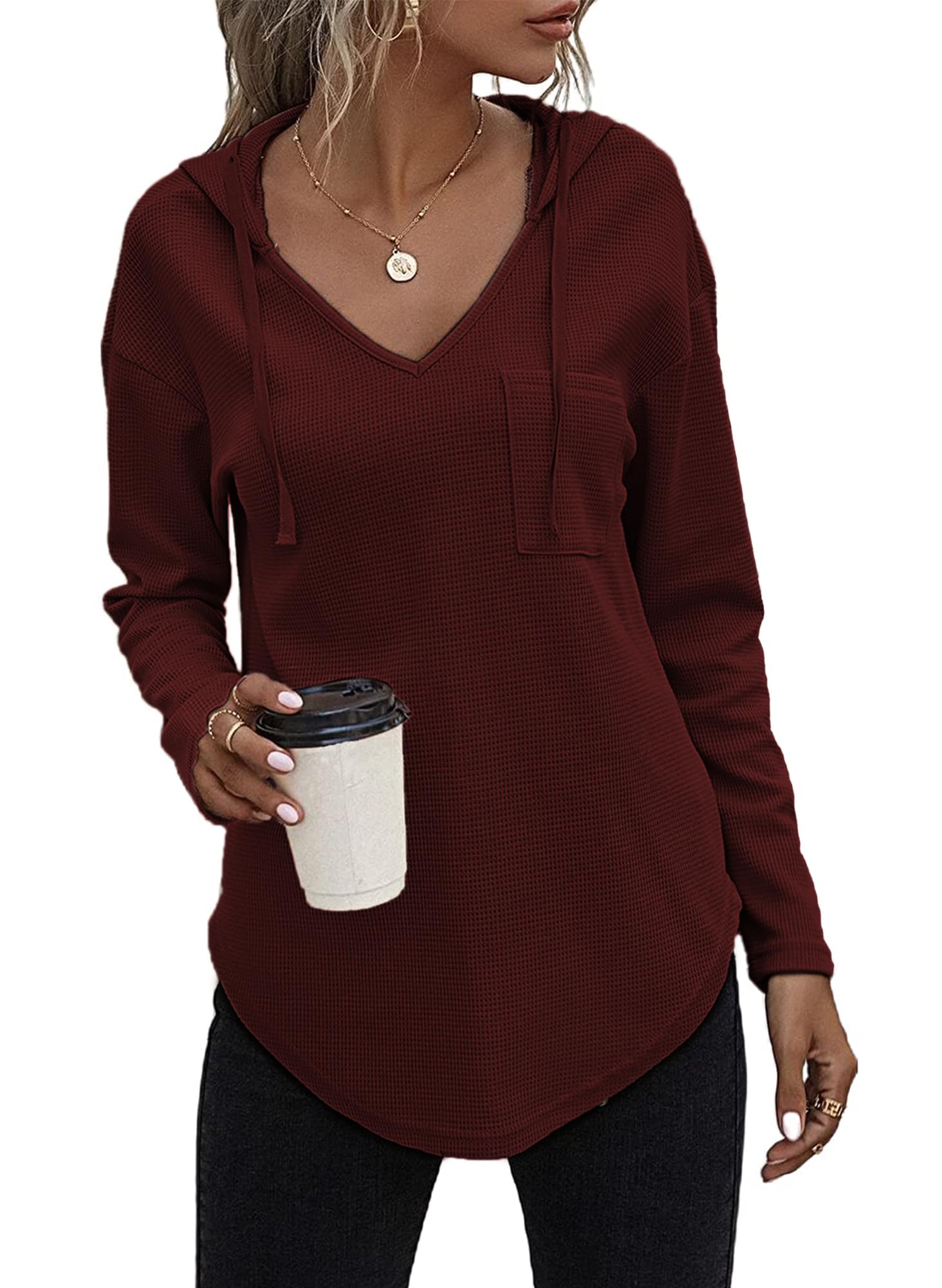 Tanmolo Kapuzenpullover Damen Baumwolle Hoodie Pullover Sweatshirt Langarm Tops Casual Oberteile