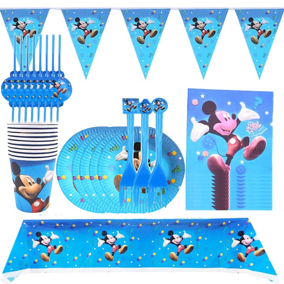 Buy 71 Piece Mickey Mouse Party Supplies Decoration Set SILINMickey