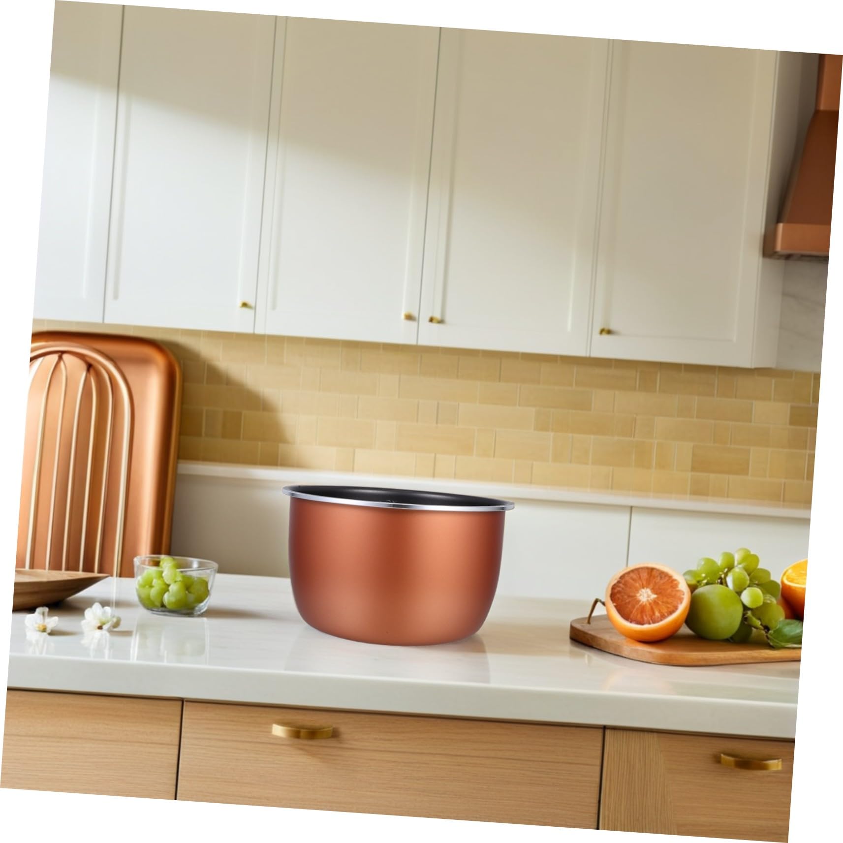Cuoci Riso Ricambio 5l in Lega di Alluminio, 2 Pezzi | Rivestimento Antiaderente, Design Ispessito, per Ricette a Riscaldamento Prolungato e Pasti Familiari Quotidiani