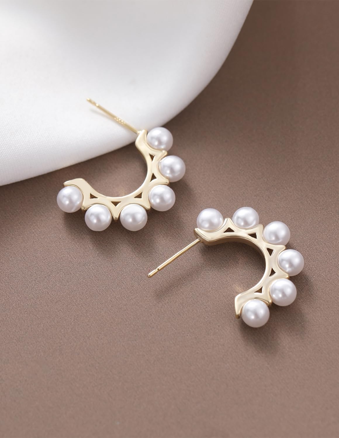 14K Gold Plated Cubic Zirconia Hoop Earrings for Women Jewelry - Image 5