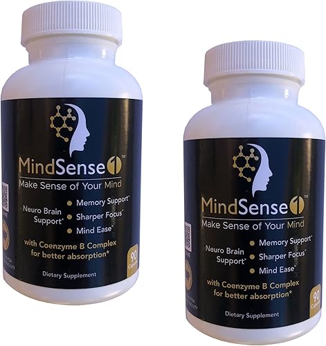 MindSense 1, el mejor suplemento nootrópico de apoyo cerebral – enfoque y memoria durante todo el día sin estimulantes, nutrición equilibrada con
