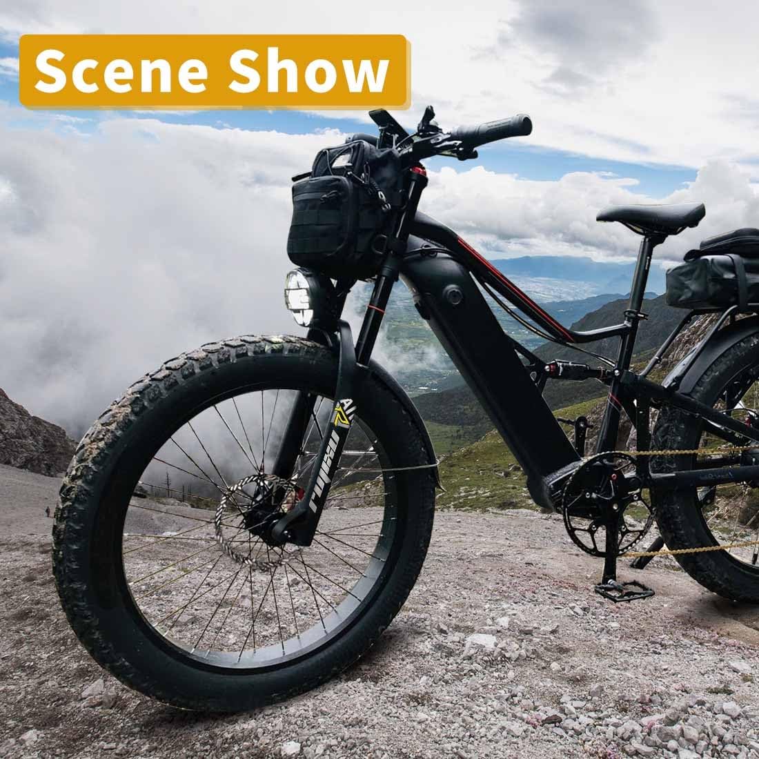 Fat Bike Zawieszenie Widelec pneumatyczny 26 cali 4.0 1-1/8 Prosty Downhill Mountain przedni hamulec tarczowy 170 mm Travel E-Bike/BMX 2880g