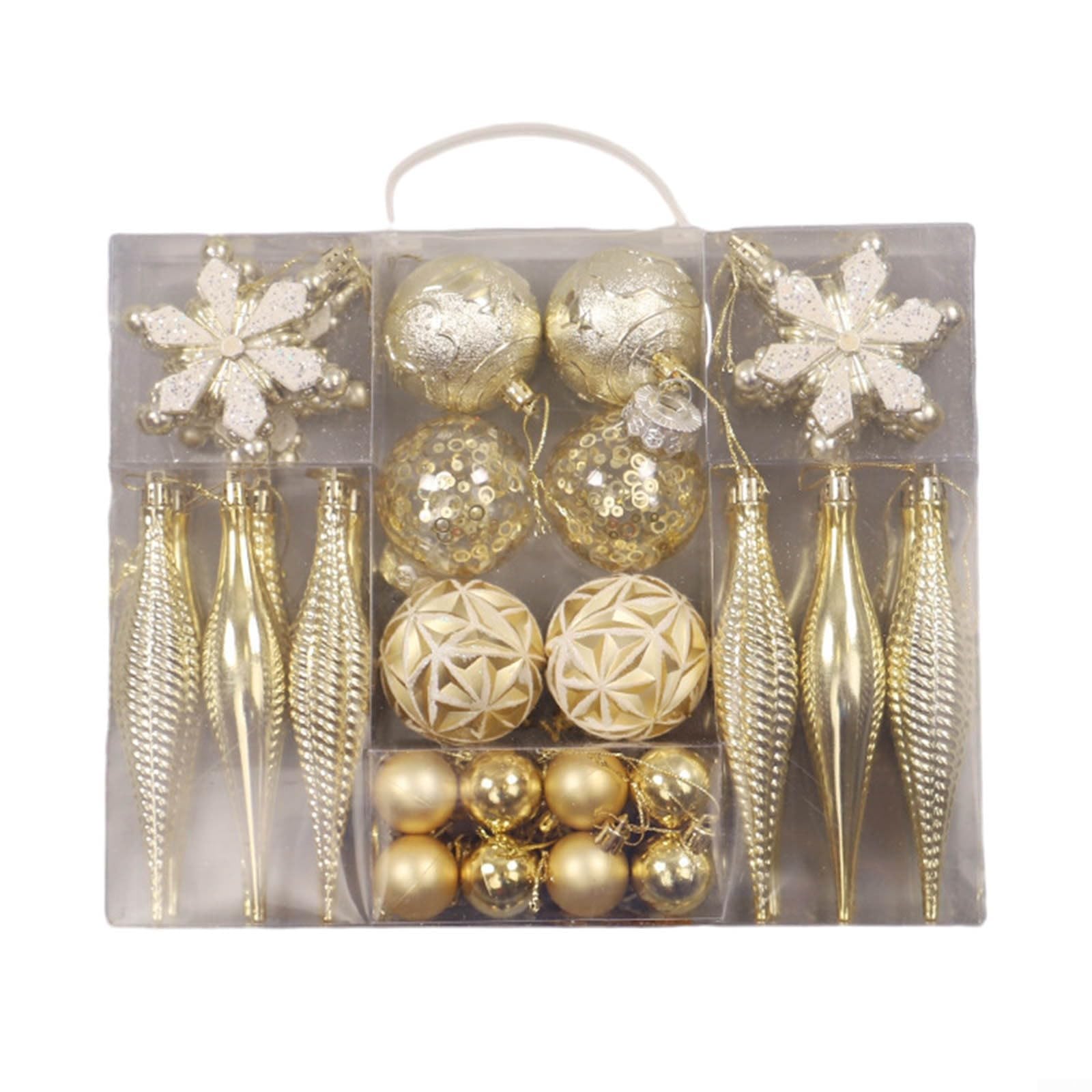 Bolas de Navidad: adornos versátiles para fiestas, bodas y decoración navideña (dorado)