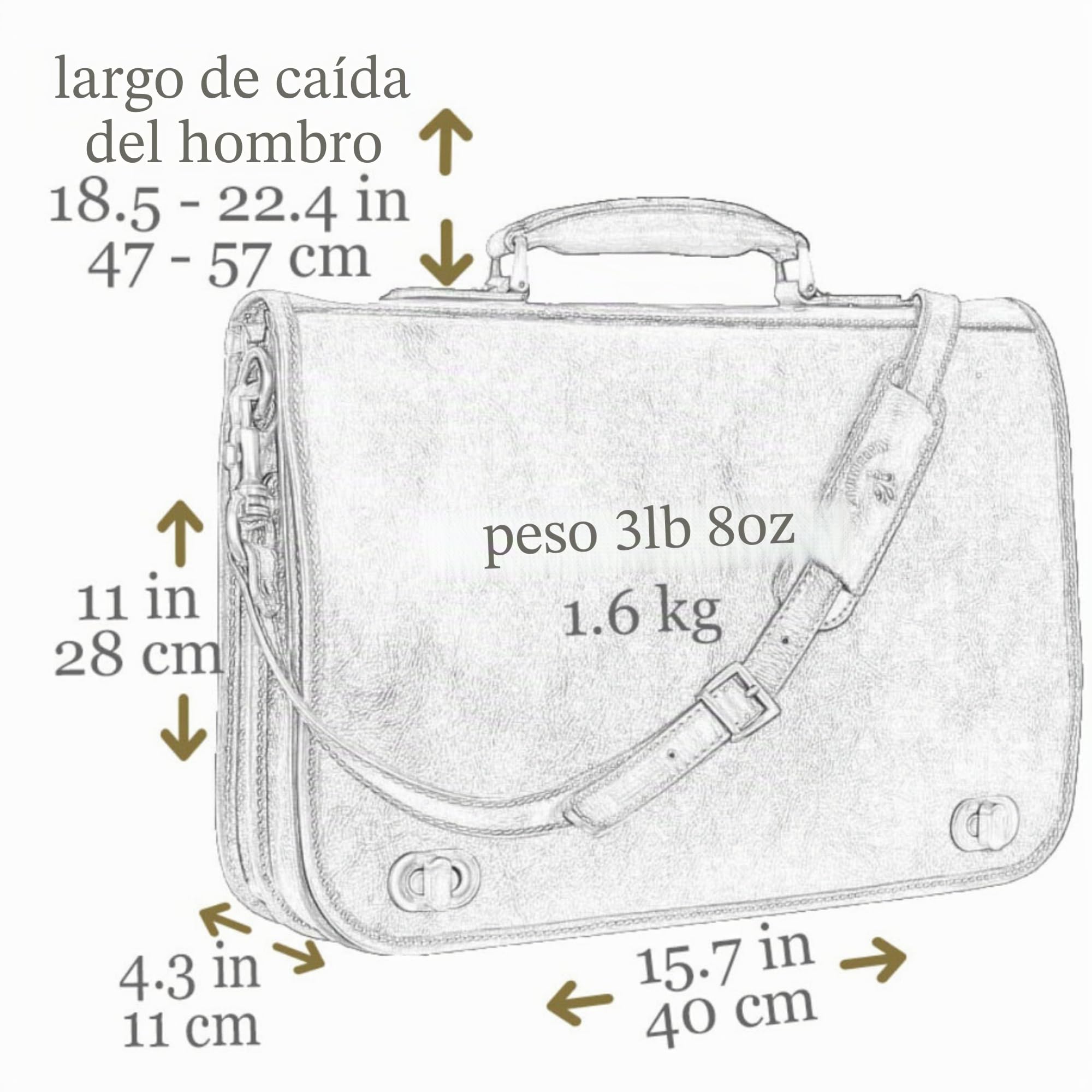 Time Resistance Maletín Portadocumentos para Mujer y Hombre de Cuero - Bolso Hombre del Piel Bandolera Maletines Mensajero
