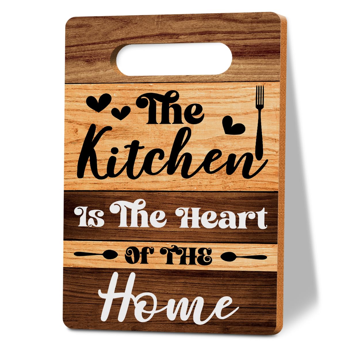 The Kitchen Is the Heart of the Home Cutting Board Gifts, Wood Cutting Boards for Kitchen, House Warming Gifts New Home, Kitchen Wall Art, Christmas Birthday Gifts for Women Mom Grandma 8 x 12 Inch