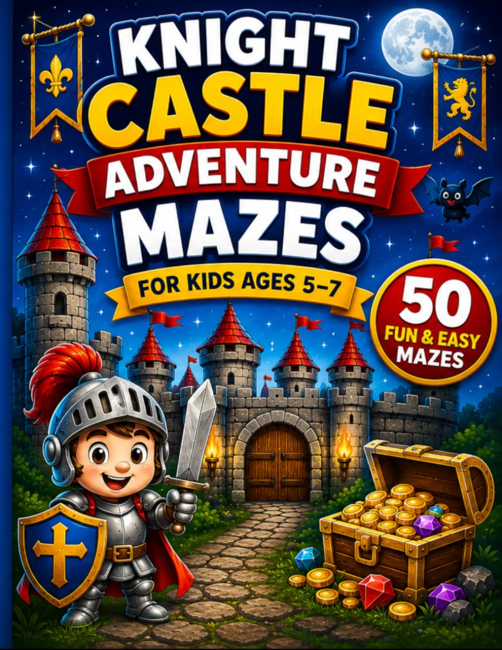 KNIGHT CASTLE ADVENTURE MAZES: Fun and Exciting Castle Adventure Maze Book for Kids Ages 5–7