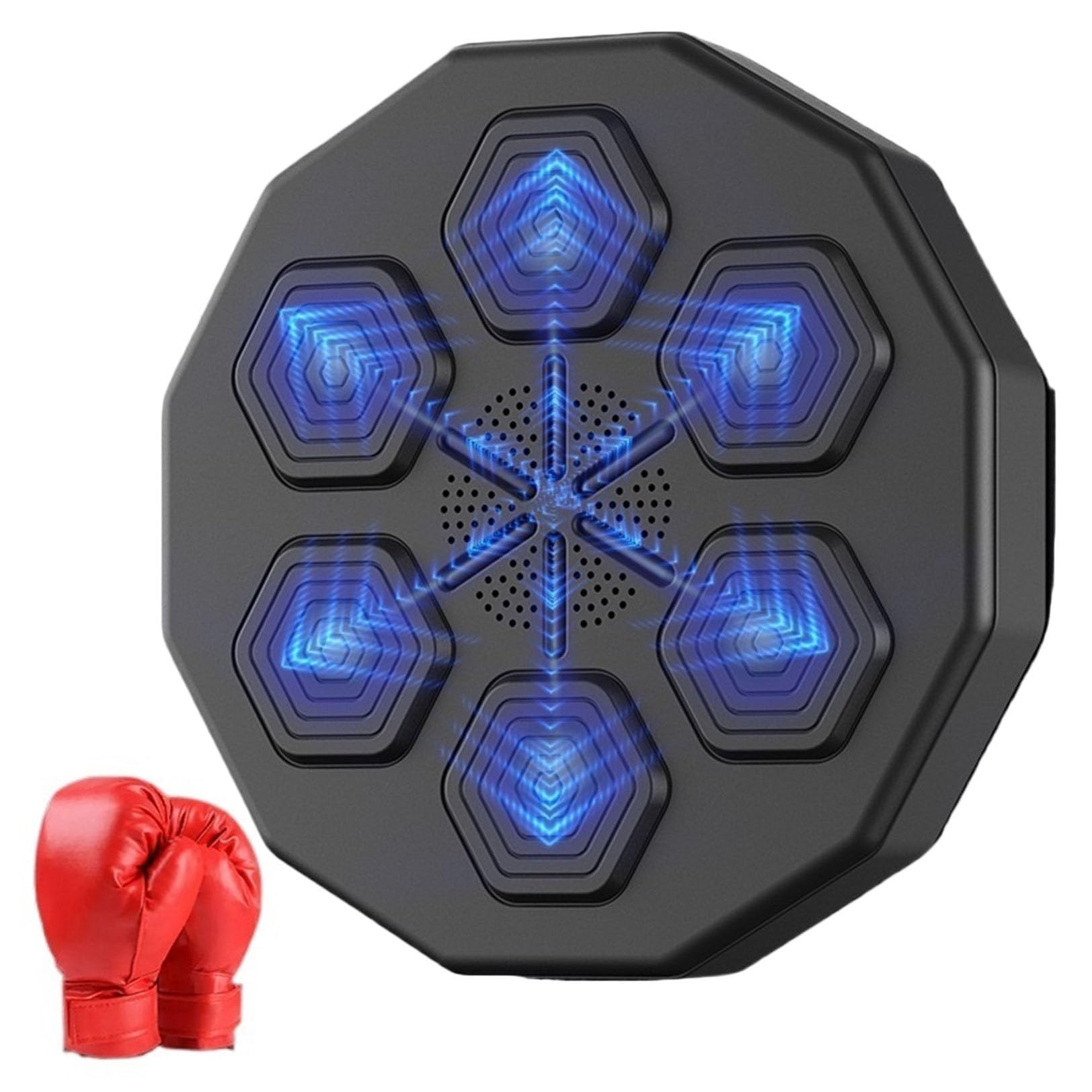 Machine De Boxe Musicale Pour Enfants – Bluetooth, Lumières LED, 5 Vitesses, Gants Inclus, Plusieurs Modes D’entraînement