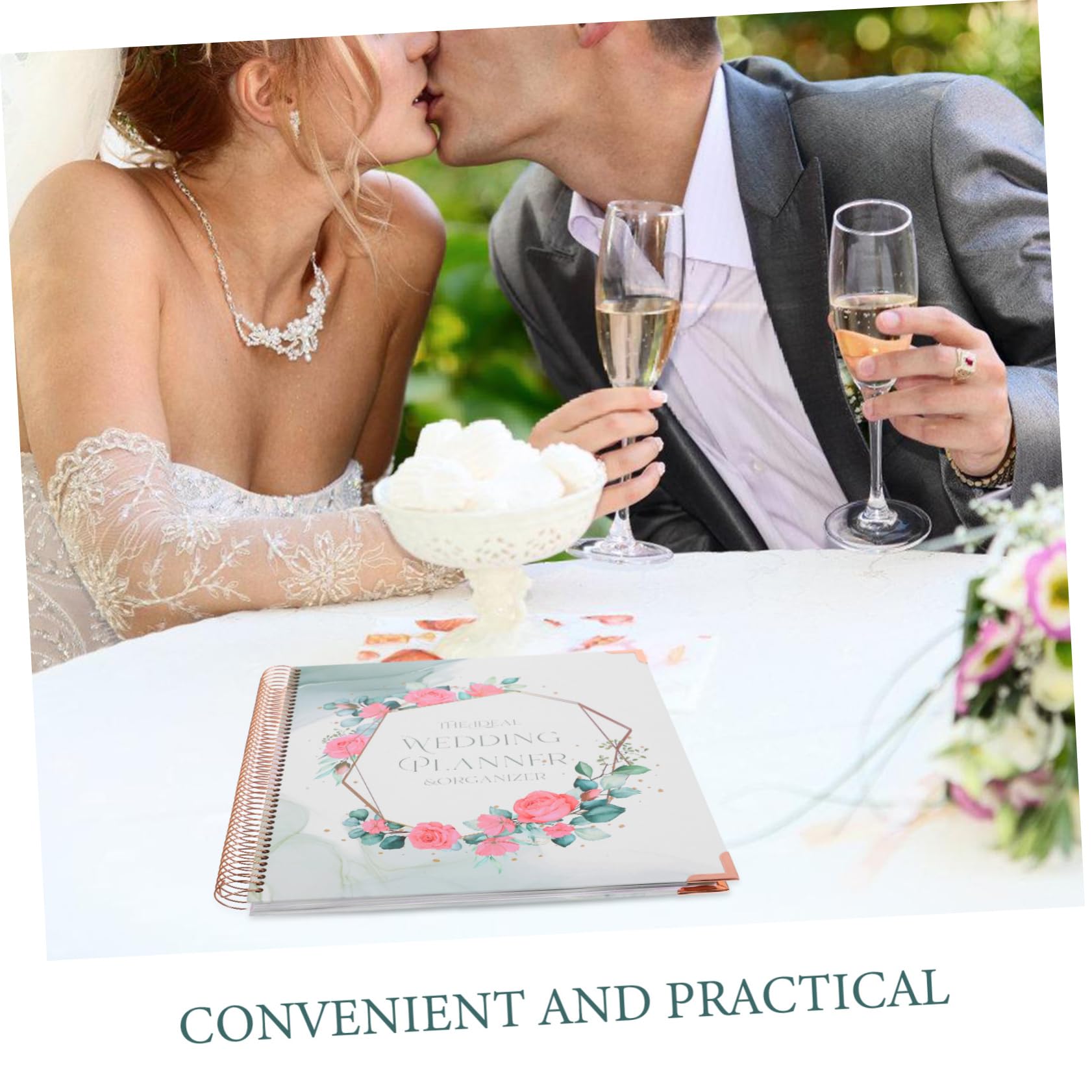 Angoily Hochzeitsplaner Buch aus Papier für Verlobung und Hochzeit Budgetplanung Detaillierter Zeitplan Notizbuch Design für Planung
