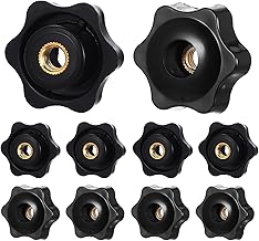 10 Pcs Clamping Nut, Knurled Thread Clamping Knob, Star Handle Nuts Inner Thread M8, for Machinery Tools Systems Furniture Fitness Equipment