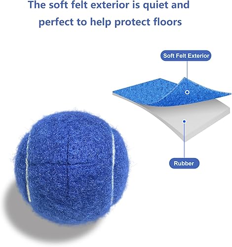 Miniatura 3 de ZUJEAM Pelotas de tenis Walker, pelotas de tenis precortadas para caminantes, pelotas de deslizamiento para sillas, escritorios, patas de muebles y