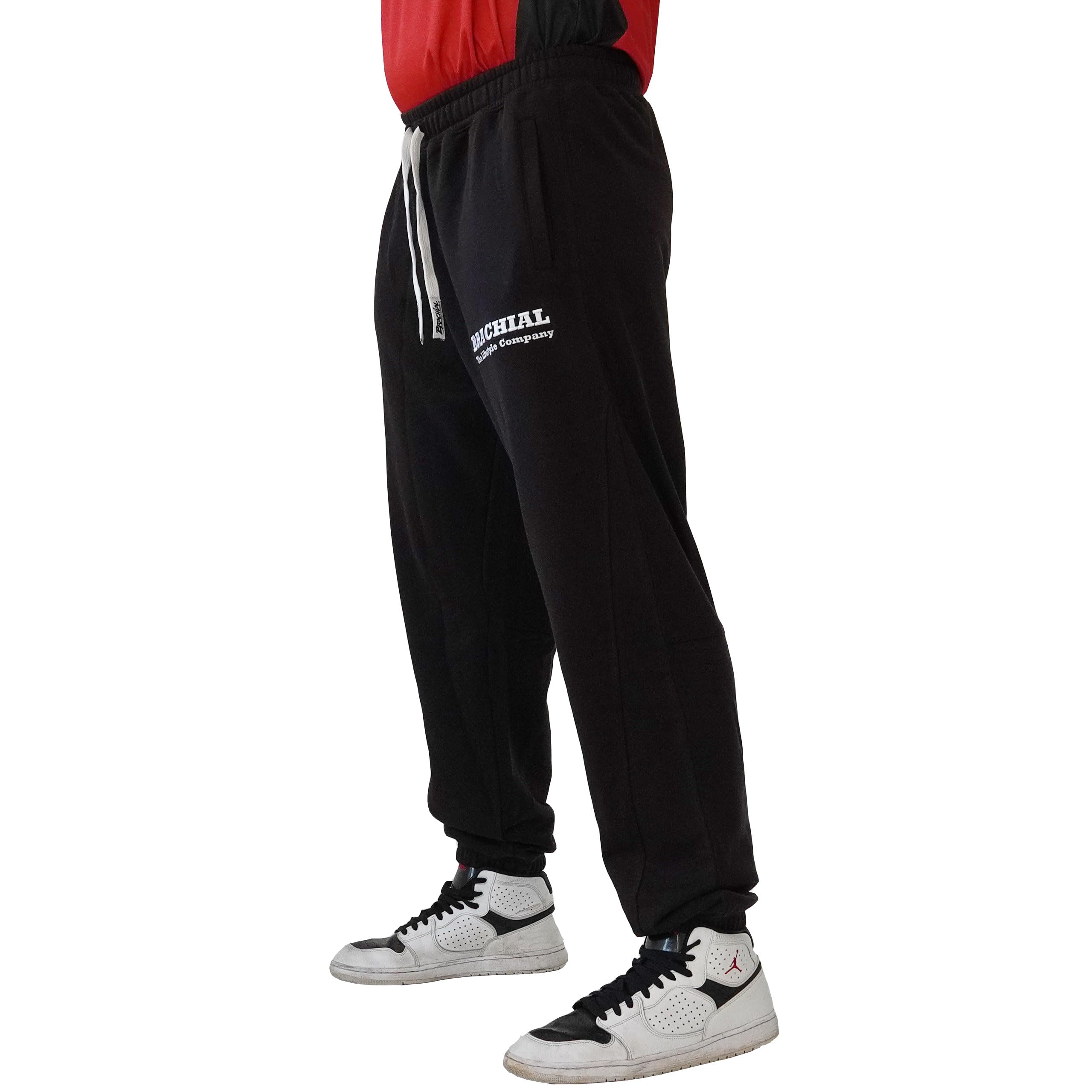 BRACHIAL Sporthose Herren Schwarz Blank Fitnesshose Pumperhose Gymhose Bodybuildinghose Fitness Bodybuilding Sporthose