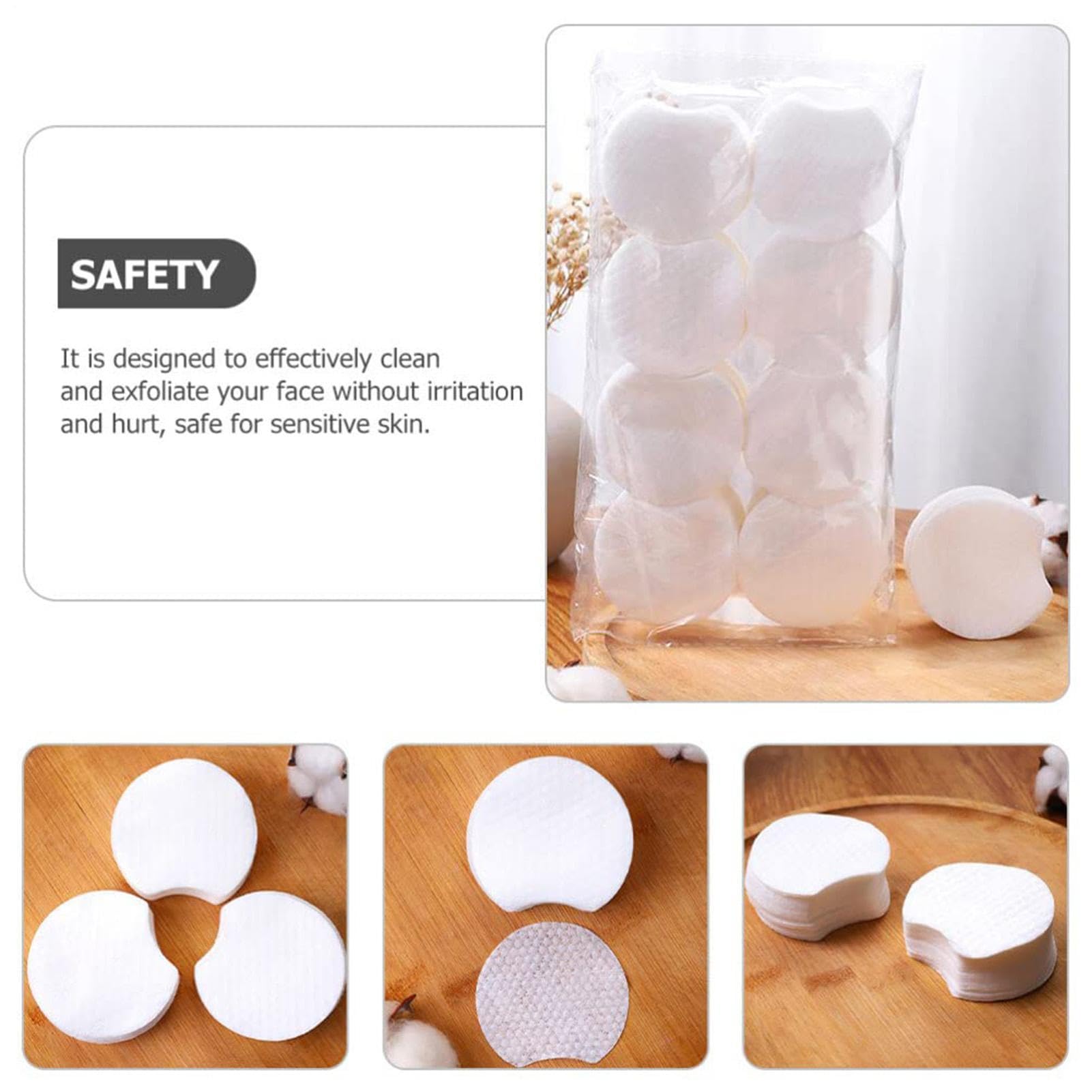 300/600 Pieces Face Pads Cleansing Cotton, Cotton Rounds Facial Pads - Natural Soft Facial Rounds for All Skin Types Travel Friendly Reusable Gentle Daily Care - 5