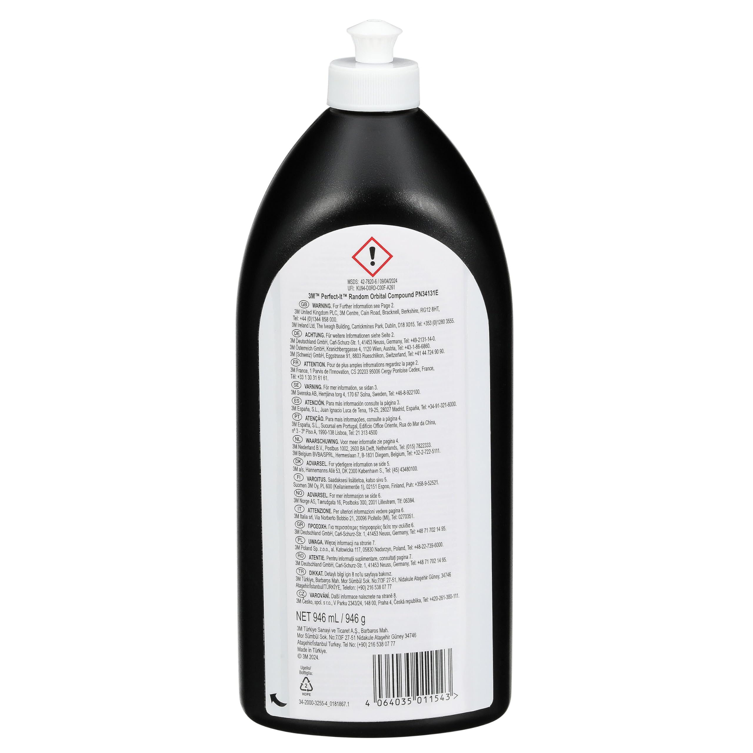 3M Perfect-It Exzenterschleifpaste, 946 ml, 34131E, weiß