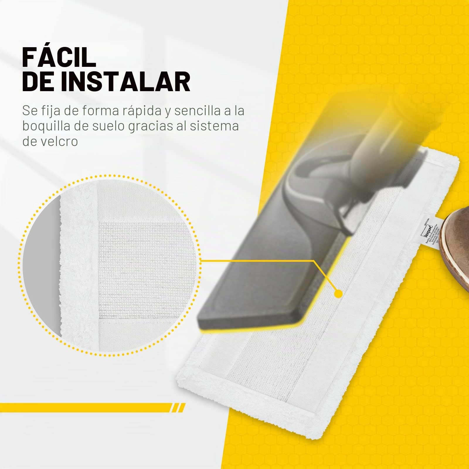 KEEPOW Juego de 8 paños de microfibra lavables para limpiador a vapor Kärcher EasyFix SC 2, 3, 4, 5