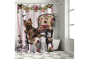 Yorkie Shower Curtain: Paw-some Bathtime Bliss