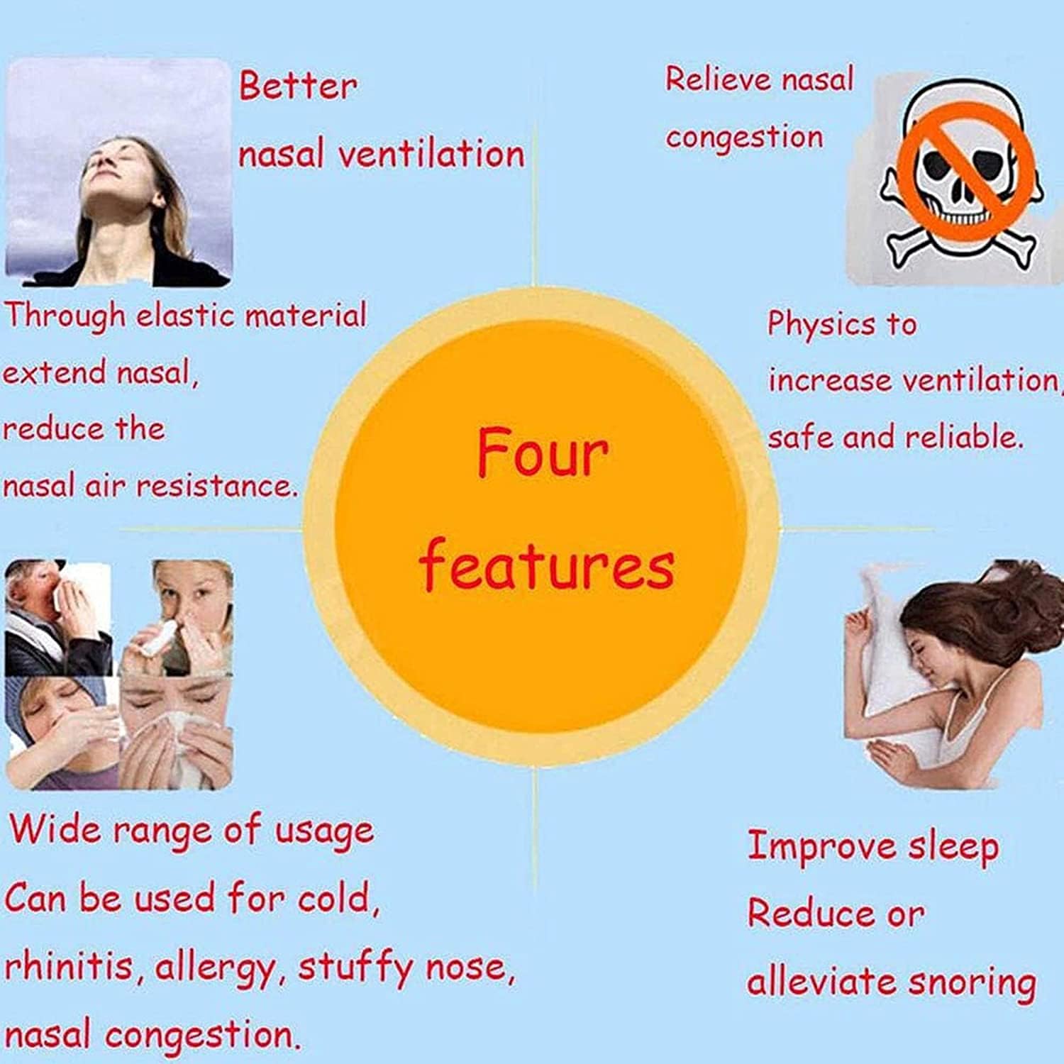 Breathe Better Nasal Strips to Reduce Snoring Drug-Free Works Instantly to Improve Sleep Relieve Nasal Congestion (60) - Image 9