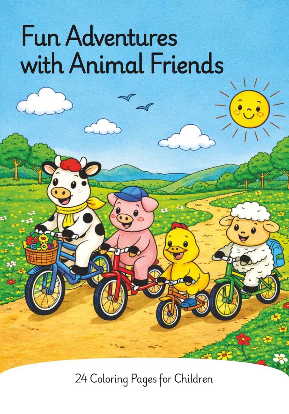 Fun Adventures with Animal Friends: 24 Coloring Pages for Children