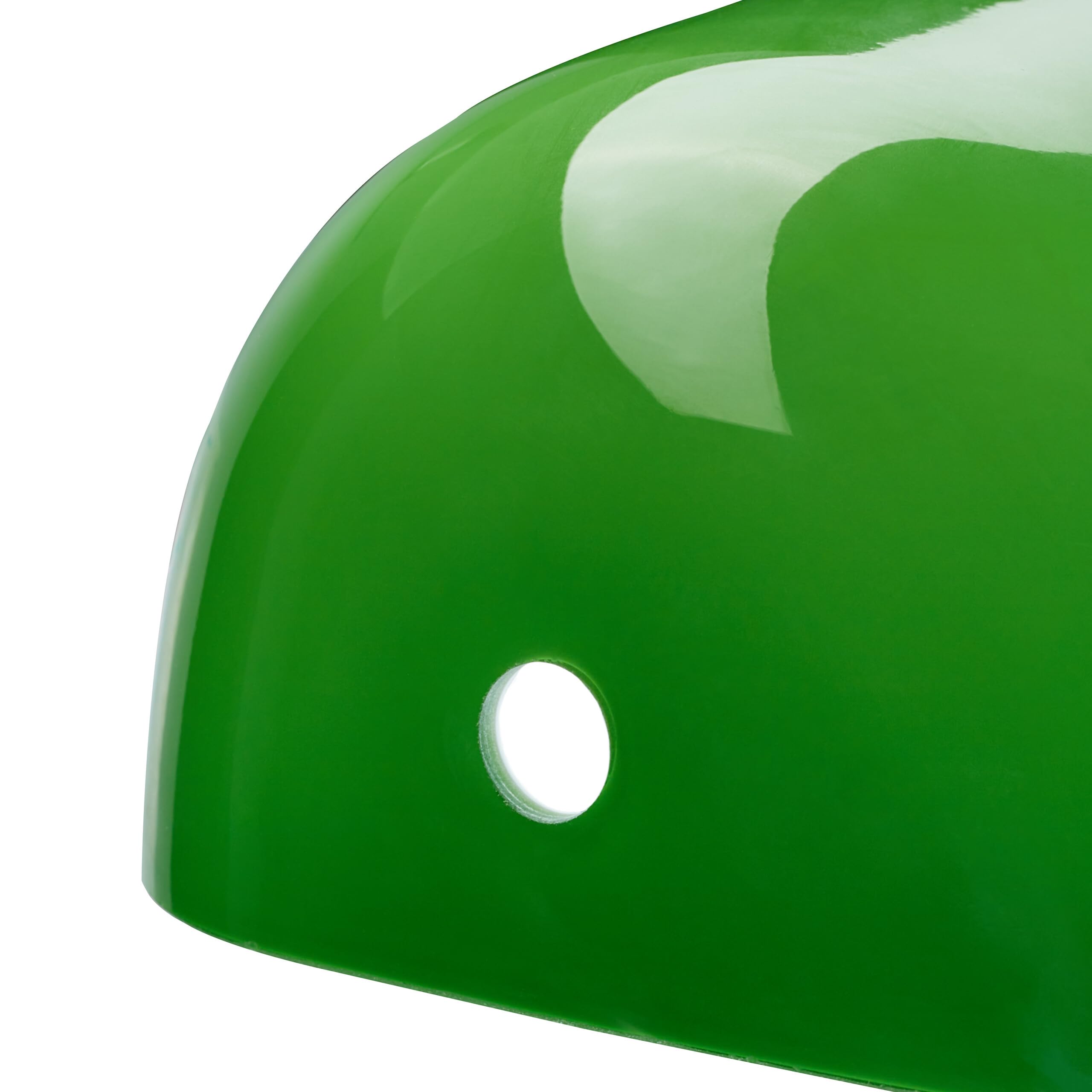Relaxdays Abat-Jour de Rechange pour Lampe de banquier, Verre, HxLxP : env. 7,5 x 22,5 x 13,5 cm, Vert
