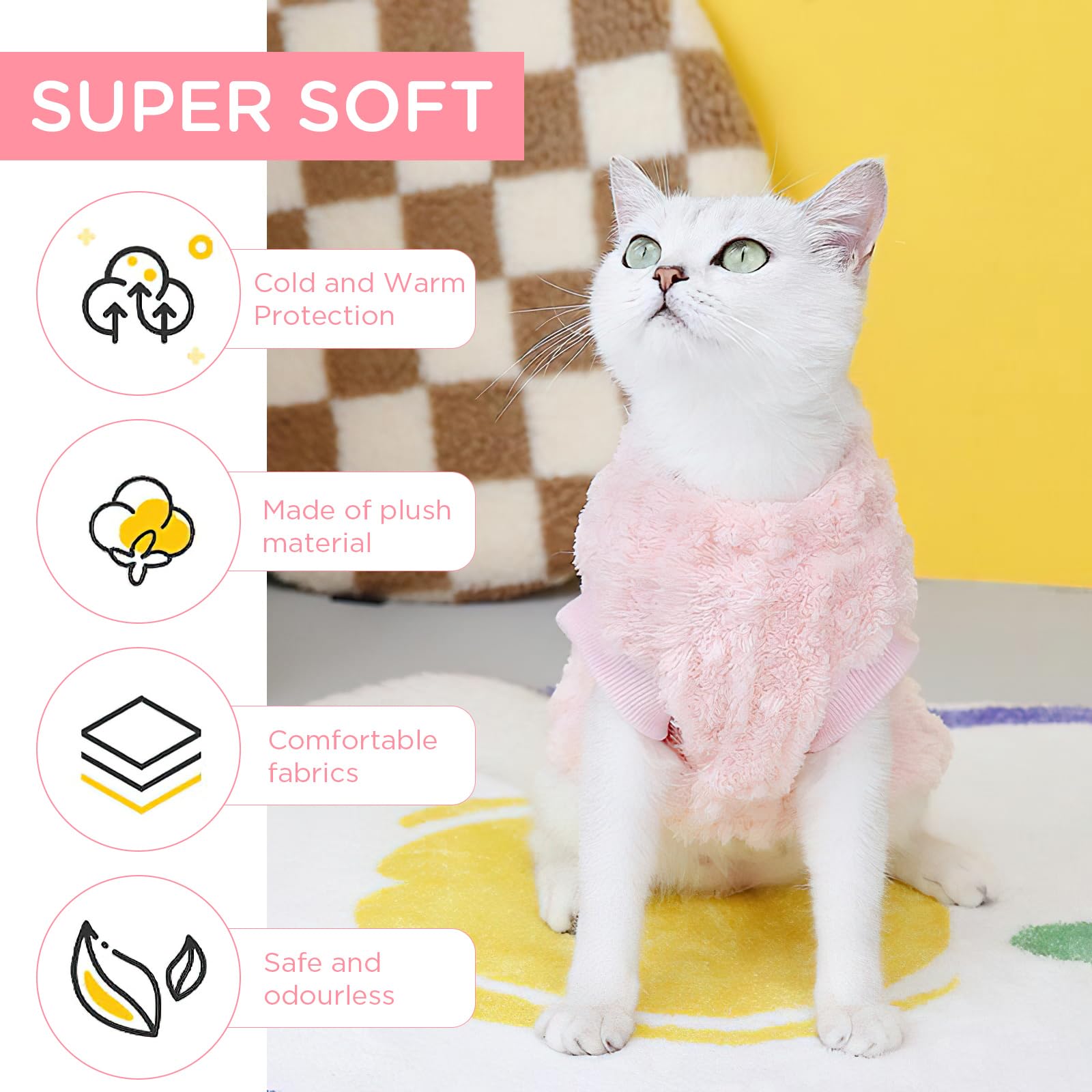 ACTOYS Maglioncino Cane Taglia Piccola, Felpe per Cani e Gatti, Abbigliamento Autunno Inverno per Piccoli e Medi Cani e Cuccioli