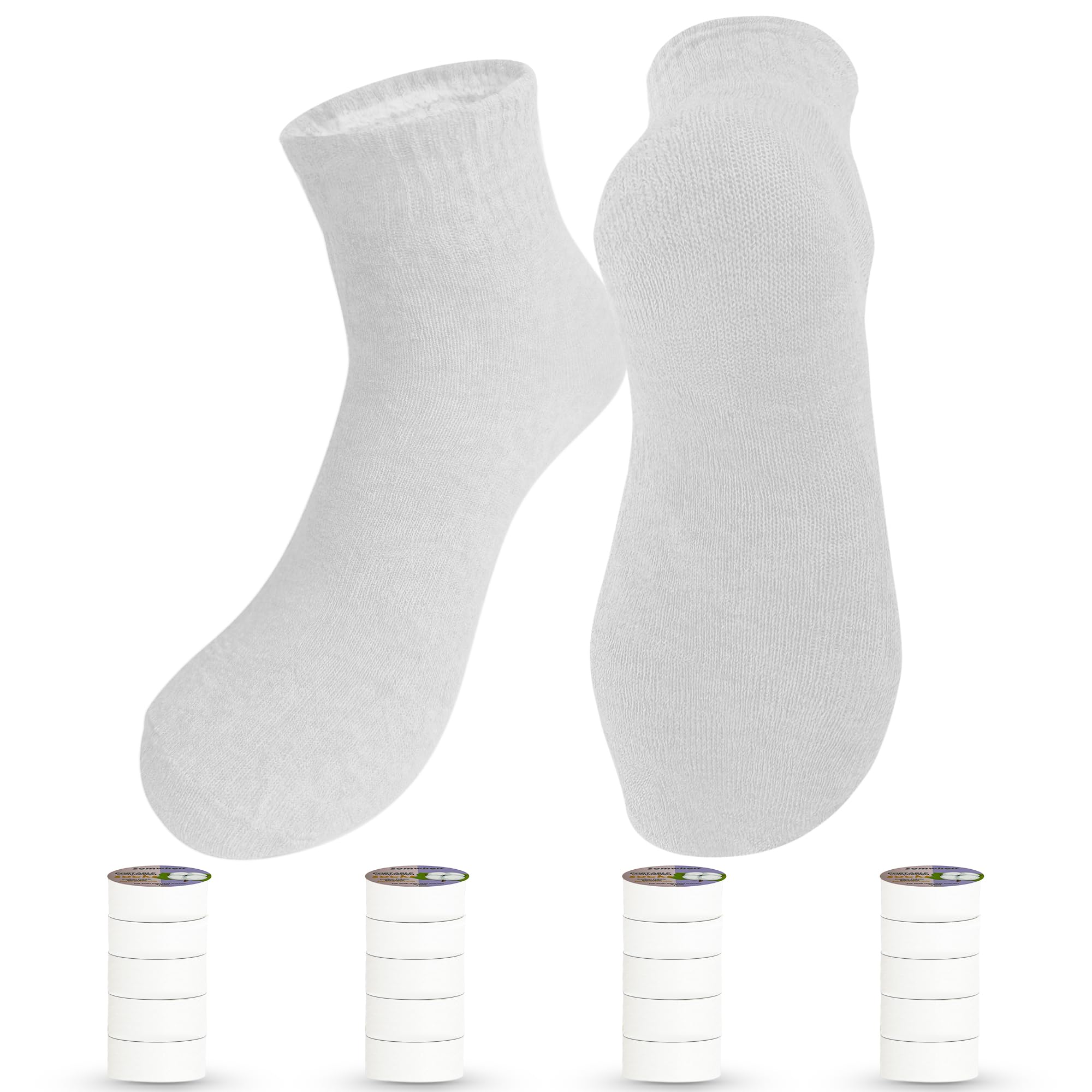 Disposable Socks 20 Pairs – Compressed Cotton Socks for Men Women, Portable Travel Sock for Gym, Hotel, Hiking