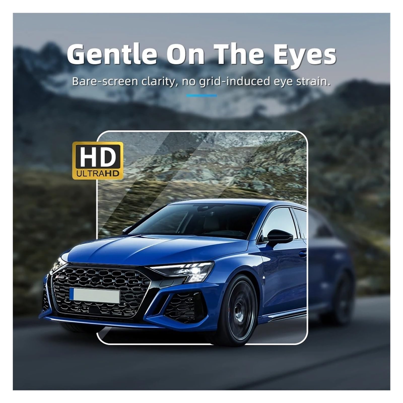 Displayschutzfolie für Autonavigationssystem Audi A3 2023-2024, gehärtetes Glas, Schutzfolie Mittelkonsole, GPS-Navigationsbildschirm, Armaturenbrett, Schutzdisplay (12,3 Zoll)