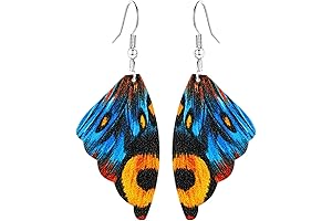 Stunning Blue Butterfly Wing Earrings: Embellish Your Style with Nature's Canvas