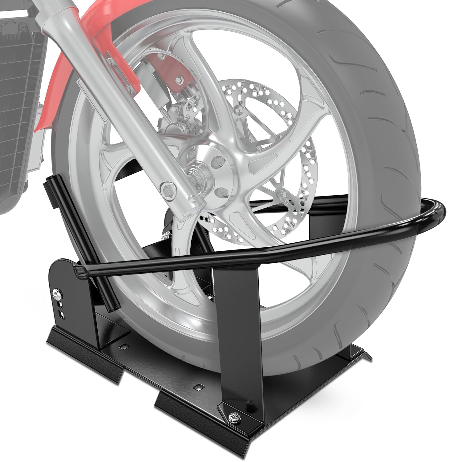 Nilight Motorcycle Wheel Chock for 15"-21" Wheels 1800 lbs Capacity
