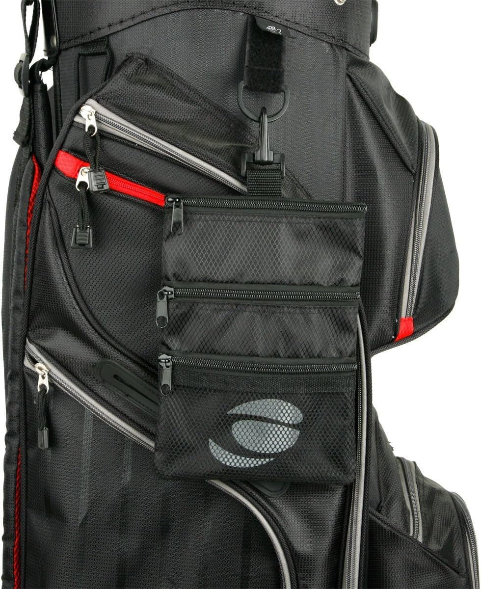 Produktbild von Uadme Golf-Zubehörtasche – Oxford-Stoff, 19x15,5cm, Mit Reißverschluss, Mehreren Fächern & Karabiner – Für Tees, Bälle, Marker & Mehr