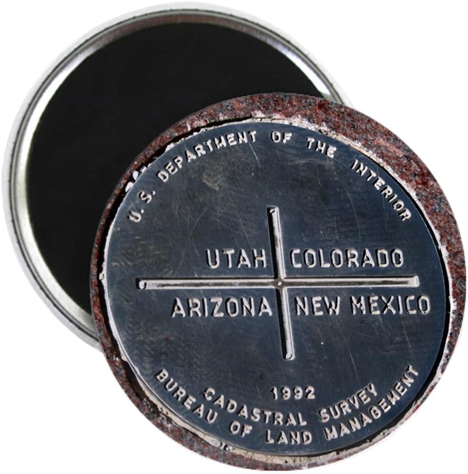 CafePress Four Corners USA Geographical Marker Magnet 2.25" Round Magnet, Refrigerator Magnet, Button Magnet Style