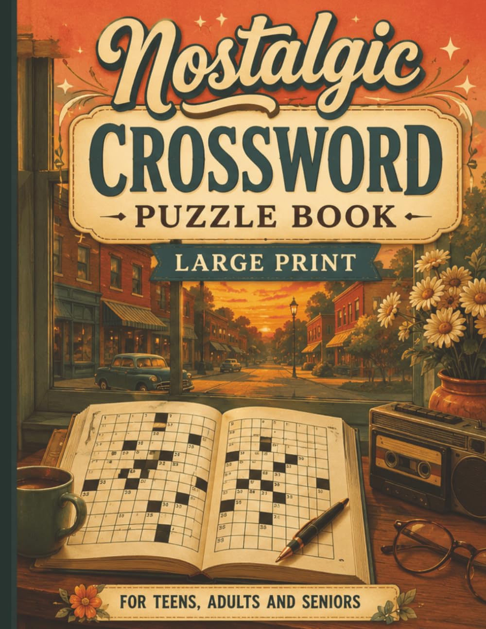Nostalgic Crossword Puzzle Book for Teens, Adults and Seniors: 45 Themed Large Print Variety Puzzles for Memory Recall and Brain Health to Reclaim ... Past Joys (Best Gifts for Seniors and Adults)
