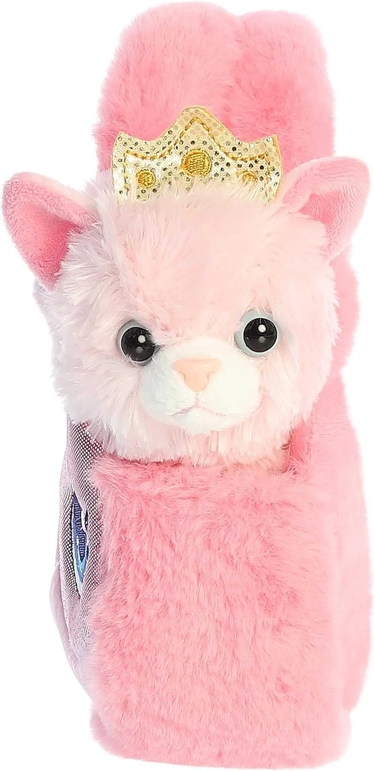 Aurora® Fashionable Fancy Pals™ Glitter Princess Kitty™ Stuffed Animal - Plush with Stylish Purse for Dress Up Fun - Perfect for Kids 3+ Years, Costumes, and Birthdays - Pink 8 Inches