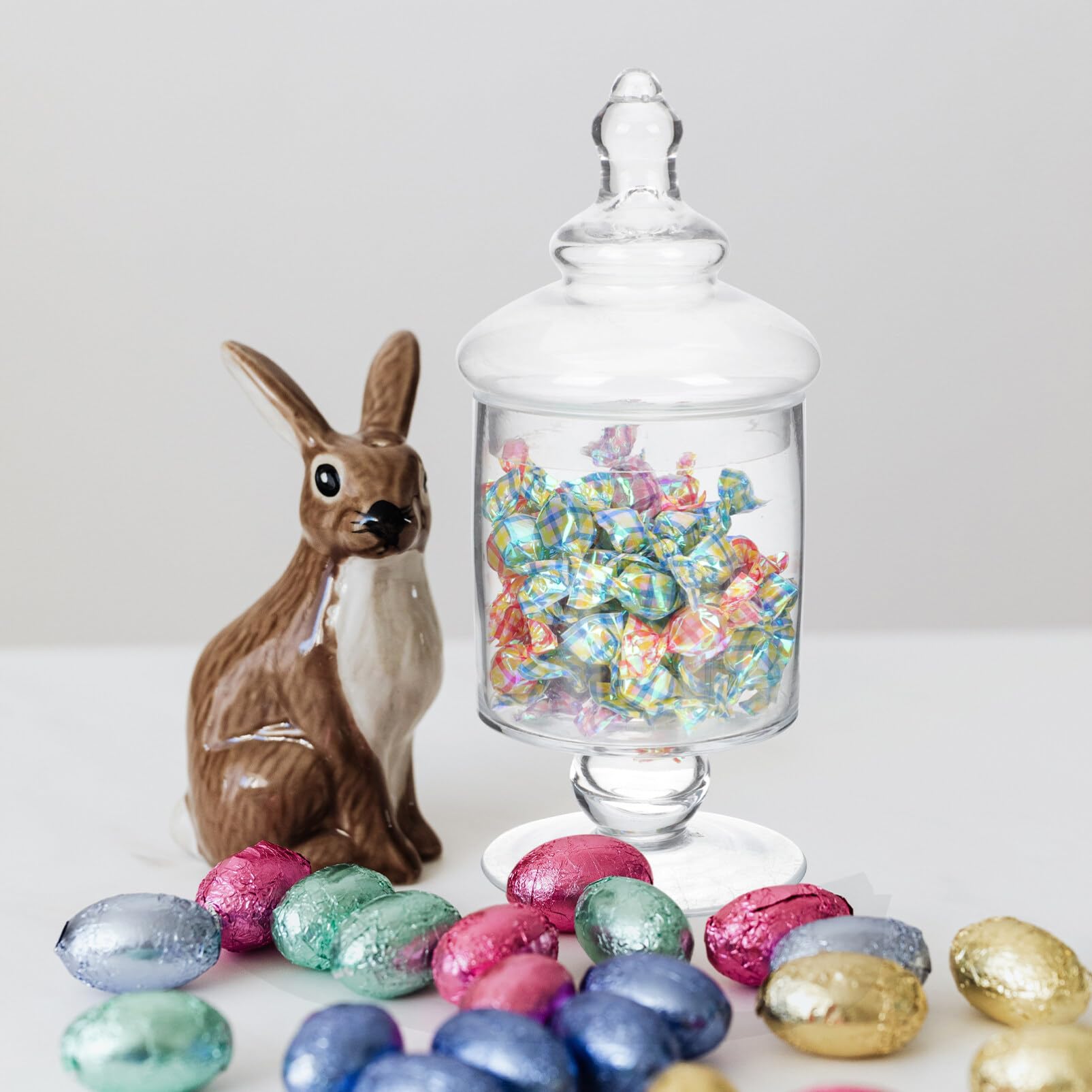 SEWACC Bocaux d'apothicaire en verre transparent pour bonbons, buffets, biscuits, boîtes en verre transparent pour cuisine, fête de mariage