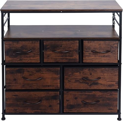 Miniatura 5 de Fydun Gabinete de almacenamiento, cajón de tela, estante de almacenamiento para dormitorio con 7 cajones para el hogar amplia gama de usos