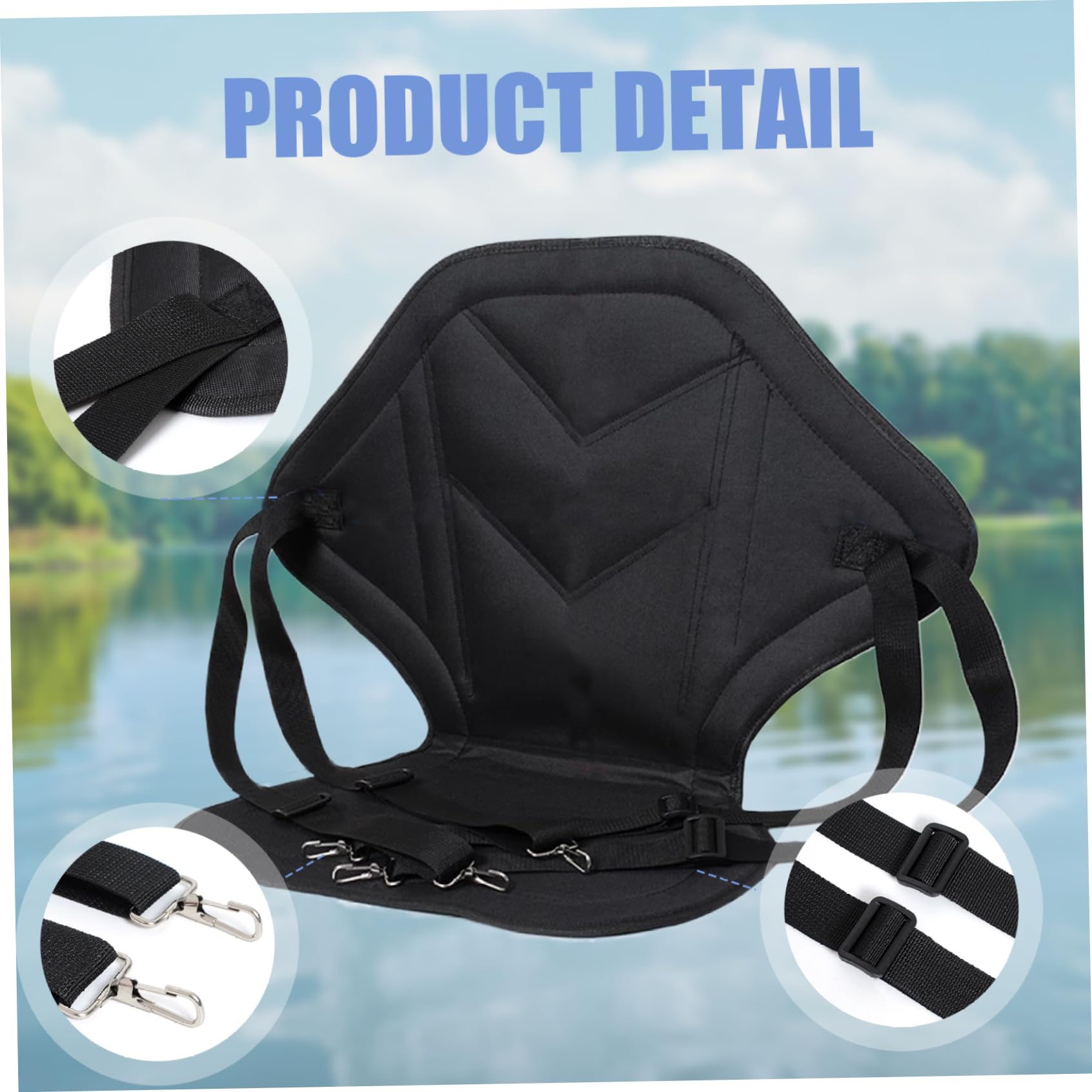 Sedile per paddle board Sedile per kayak in tessuto Oxford impermeabile con supporto per la schiena e custodia
