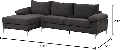 Miniatura 2 de Casa Andrea Milano BOUCLÉ - Sofá modular en forma de L, sofá de lujo con diván extra ancho, sofá para sala de estar, apartamento, salón, color crema