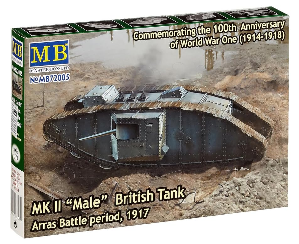 Masterbox British Male Mk II Tank Kit Modelo 1/72 miniatura 2