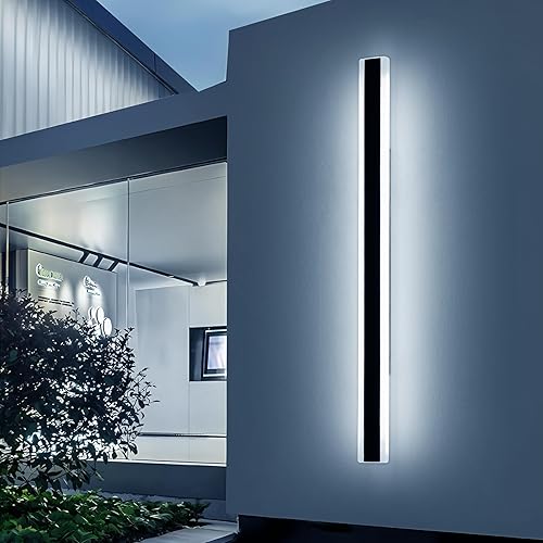 Apliques de pared regulables para exteriores de 71 pulgadas con control remoto, modernos montados en la pared con 3 colores (3000 K4500 K6000 k),