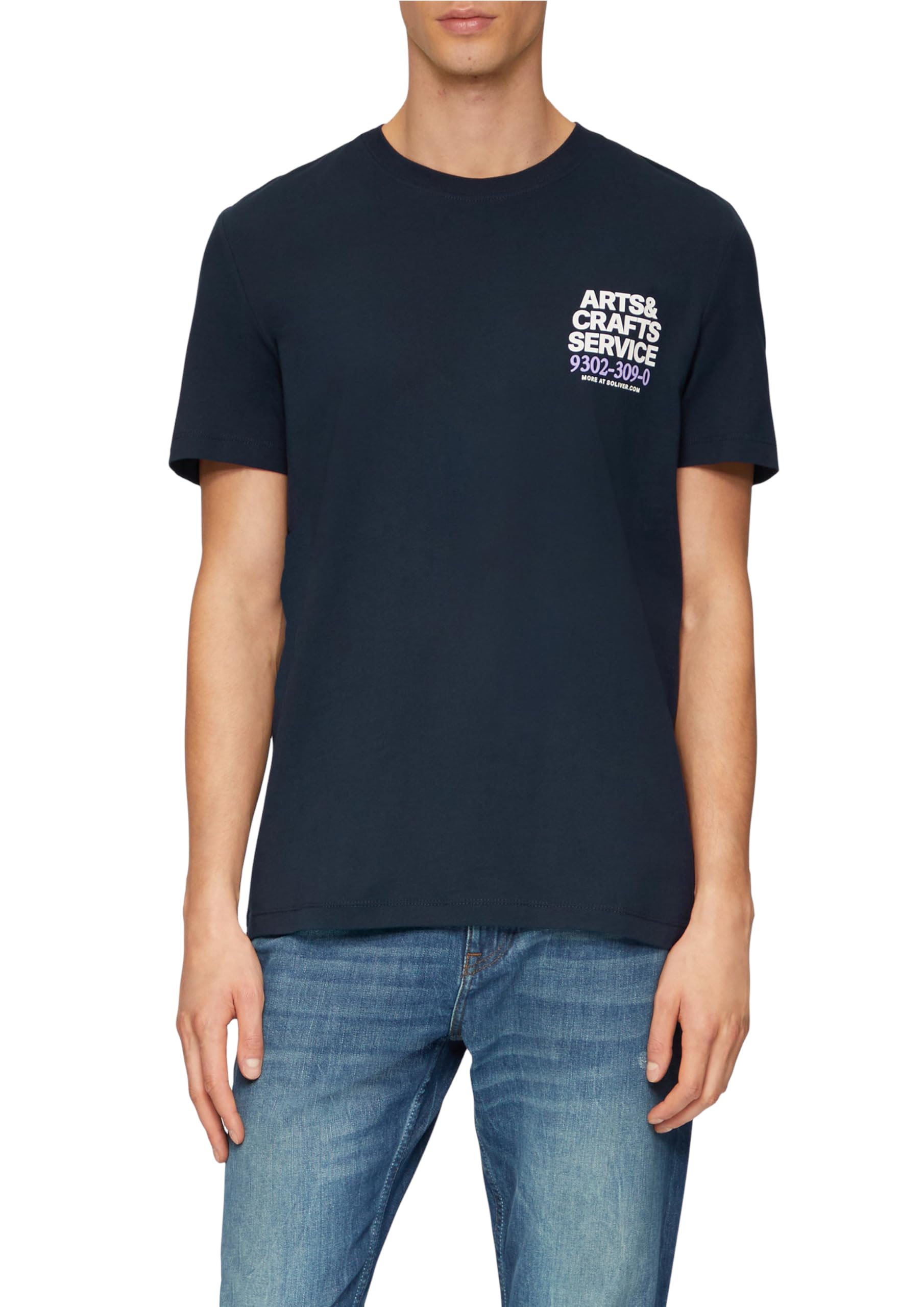 s.Oliver Men's T-Shirt with Front Print, 59d2, XXL