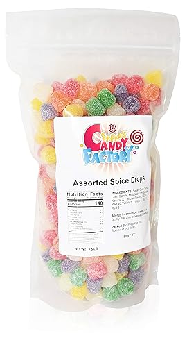 Miniatura 2 de Sarah's Candy Factory Caramelos surtidos de gotas de especias en bolsa resellable, 2.5 libras