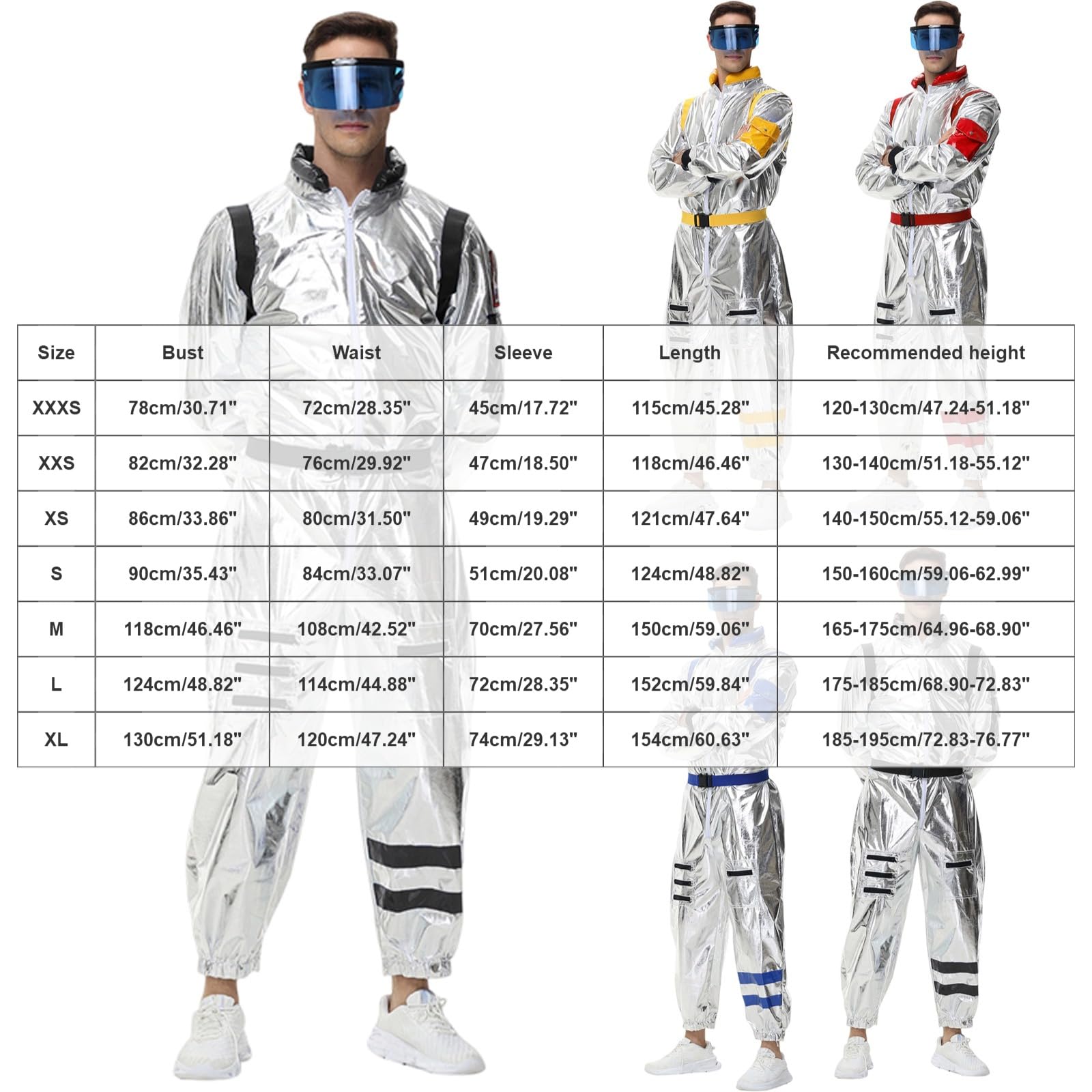 Halloween Kostüm Kinder Herren Damen Astronautenkostüm Astronaut Jumpsuit