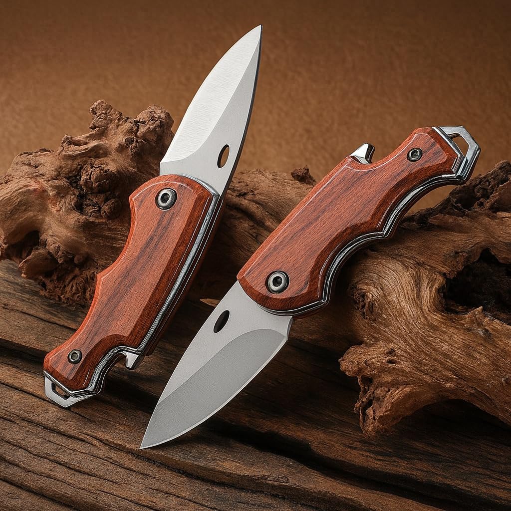 Machado Mini-Pocket Foldable (Manual) Knife | Compact Knife with ABS Plastic Handle, Sharp Stainless Steel Blade for Kitchen, Home,Travel & Utility 2