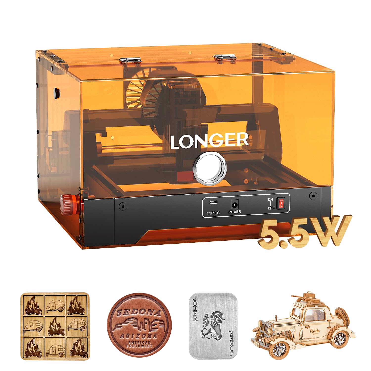 LONGER Ray5 Laser Engraver, 5500mW High Precision Laser Cutter and Engraver