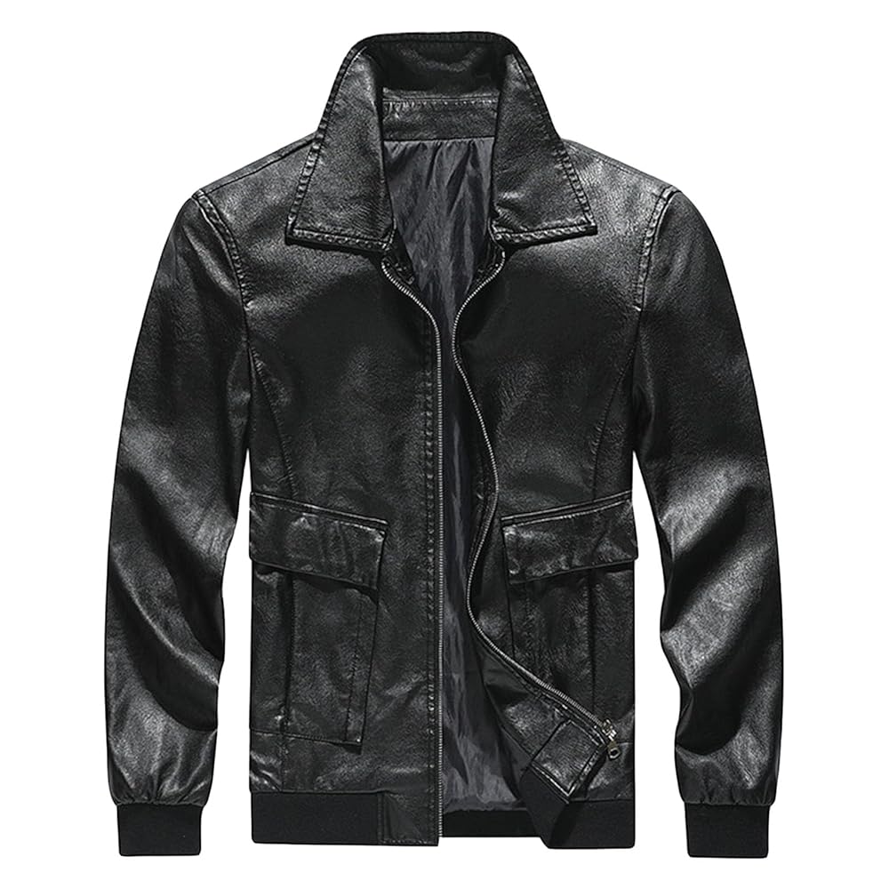 ジャケット・アウター PASTING LIKE SYNTHETIC LEATHER JACKET 71jALg9W-nL._UY1000_.jpg