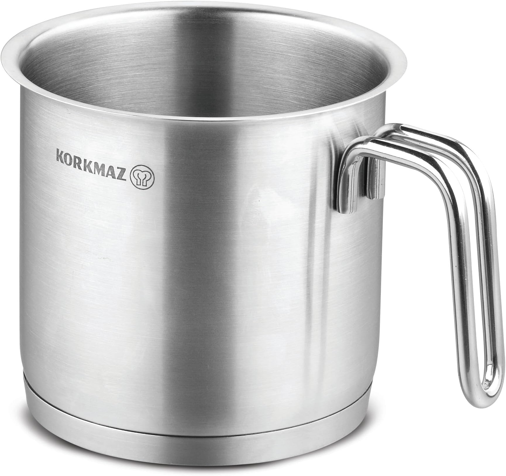 Korkmaz Mega Tri-Ply Bottom Stainless Steel Low Casserole with Lid 32X9 cm / 7.5 L | Silver - KA1955