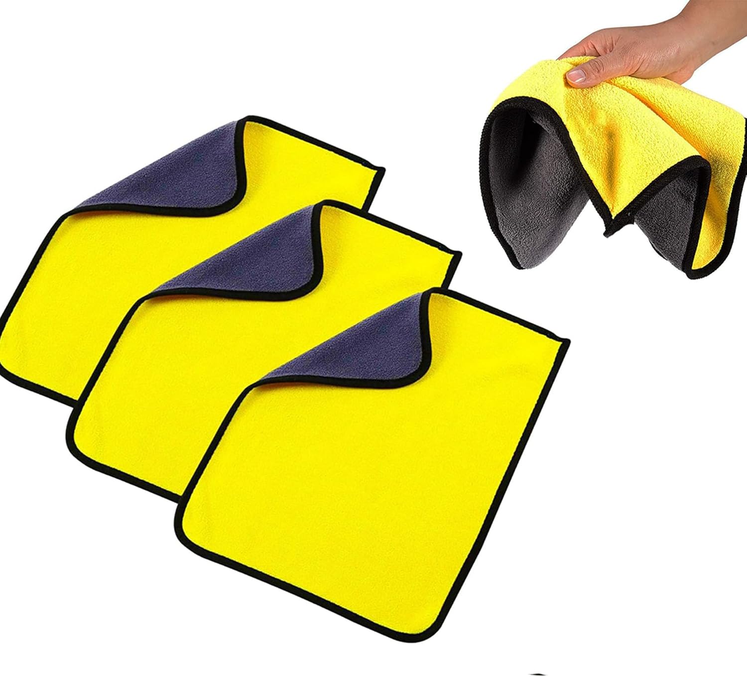 3-Pack Car Drying Towel, Soft Double...