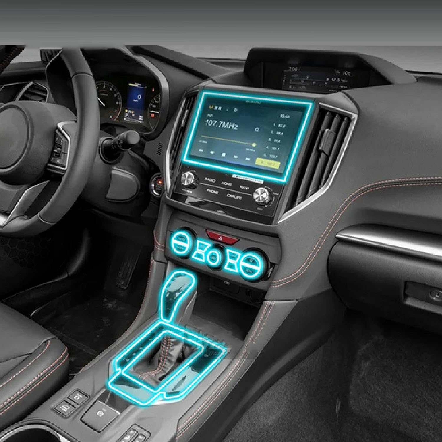 Film protecteur TPU de haute précision pour préserver l'intérieur de Subaru XV 2018-2023